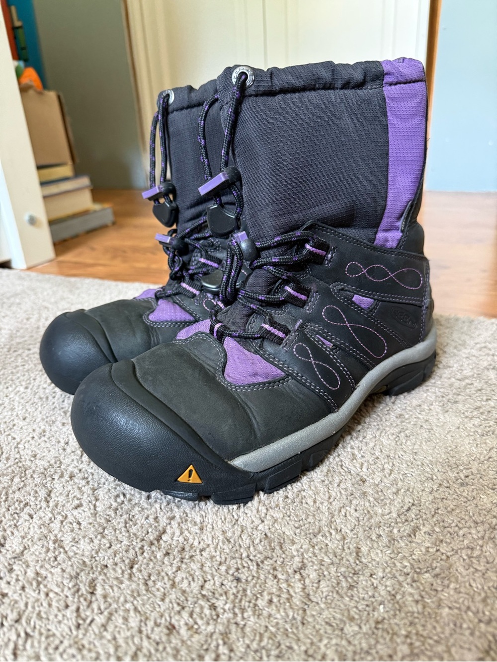 Keen Black and Purple Winter Boots